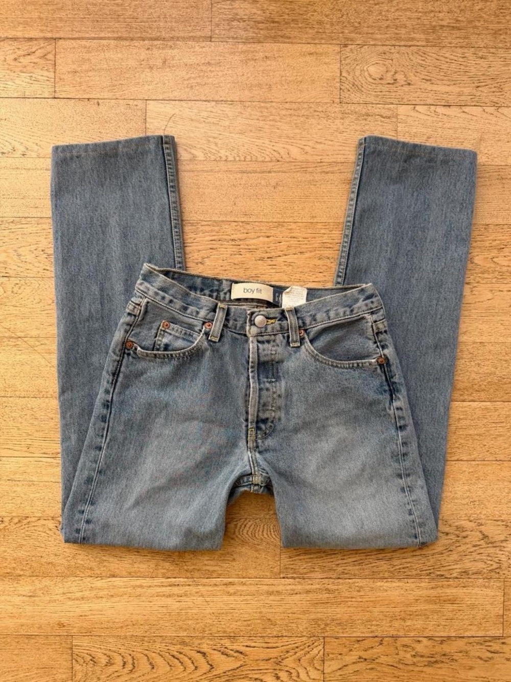 Vintage GAP Boy Fit Light Wash Jeans 90s Minimalist Straight Leg Denim